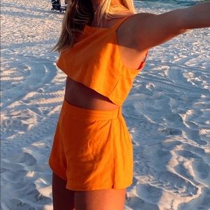 Showpo Save the Light Two Piece Orange Set
